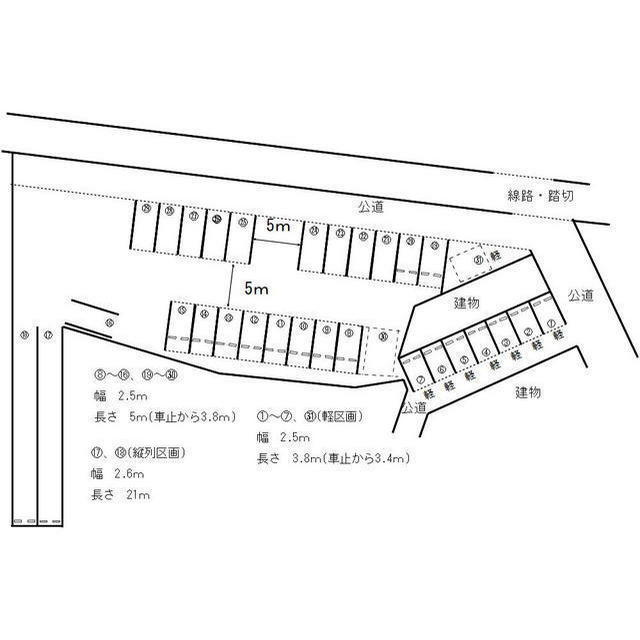 岐阜市加納新柳町の駐車場の間取り