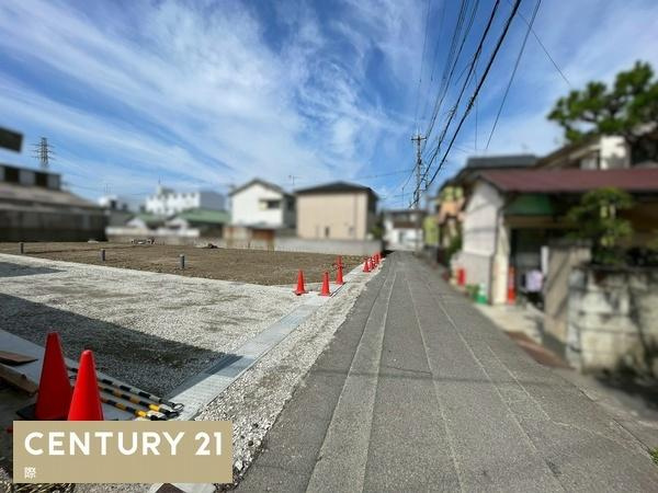 和歌山市粟分譲地（2・3・4号地の内容）の前面道路含む現地写真