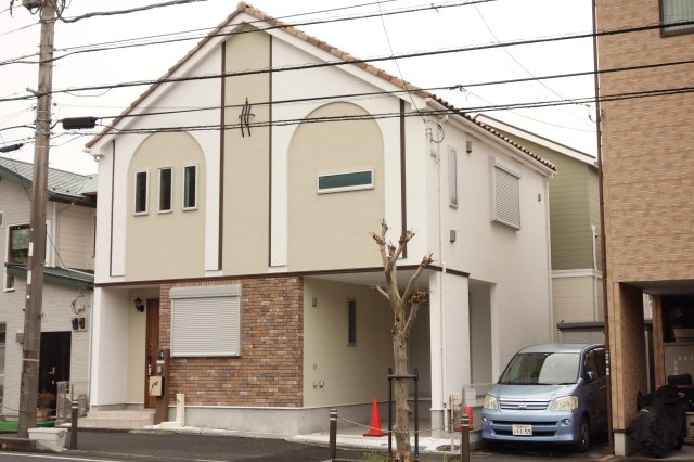 藤沢市鵠沼神明４丁目新築戸建ての外観|外観は落ち着いています