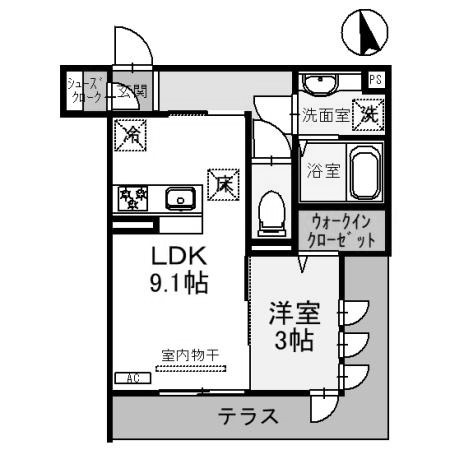 【間取り】 | ラルジュ飯塚