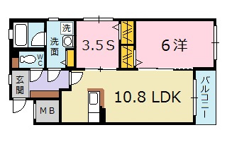 広島市安佐北区深川１丁目の賃貸マンションの間取り