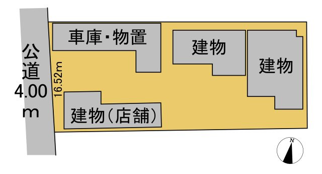 中古戸建　大垣市荒尾町　昭和59年築　平屋建ての区画図