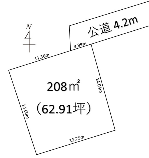 【土地図】 | 熊谷市石原 650万 土地