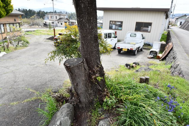 飲食店戸建の周辺|西側から敷地内を撮影