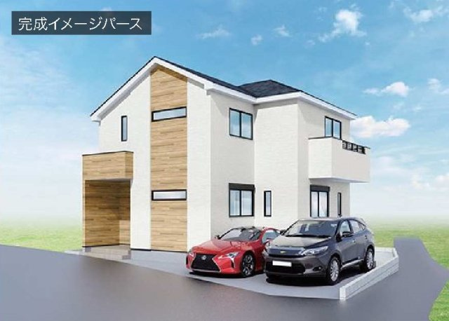 【横浜市旭区川井宿町128-4新築戸建て】★仲介手数料無料★（川井小学校・都岡中学校）の外観パース|建物完成予想図です