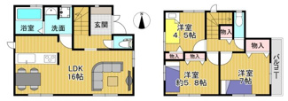 【間取り】 | 高槻市柳川町2丁目2号棟　新築戸建