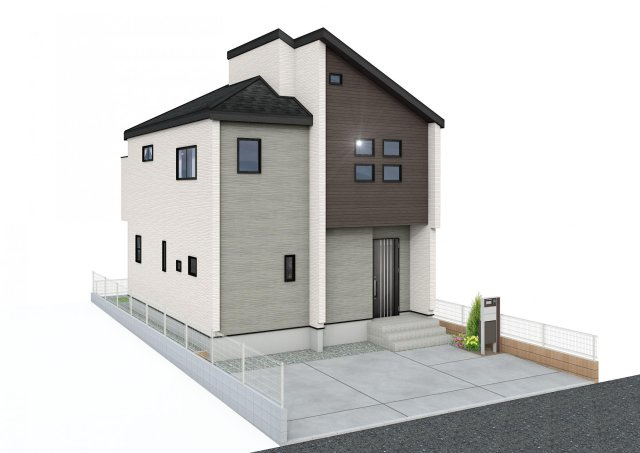 月々９万円台～　新築戸建　川越市砂新田5丁目の外観パース|イメージパース