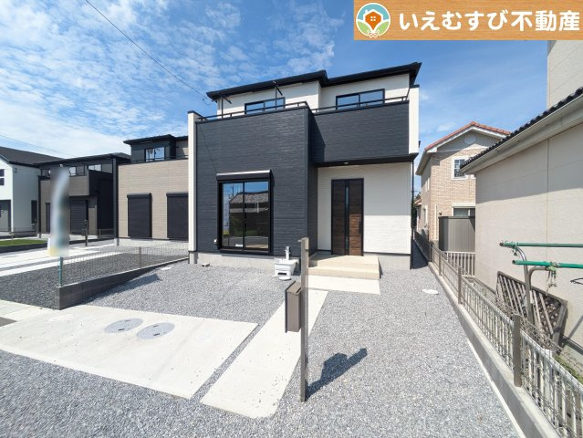 GRAFARE　大泉町寄木戸5期の外観|【完成済み】シンプルモダンテイストの飽きのこない外観！
実際に現地を見たりゆっくりご内覧頂ければ新居での夢が膨らみますよね♪