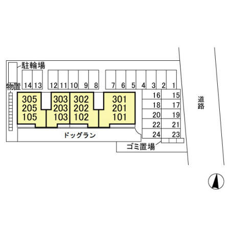 グラン・ヴェルジェ Aの駐車場