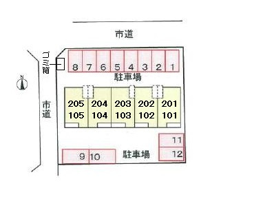 スカイコートの区画図