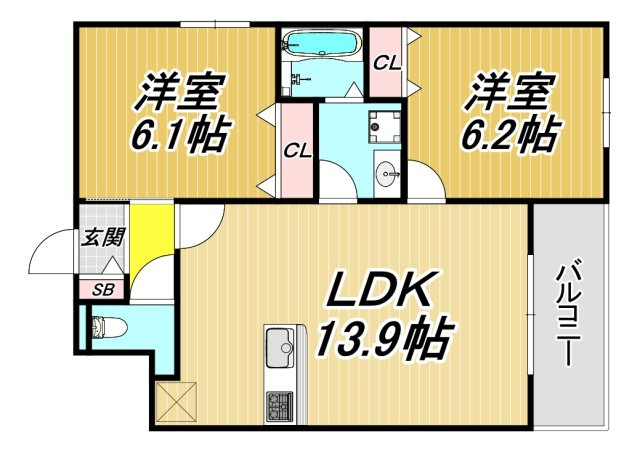 エテルノ塚口の間取り