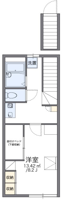 レオパレスメローネⅤの間取り