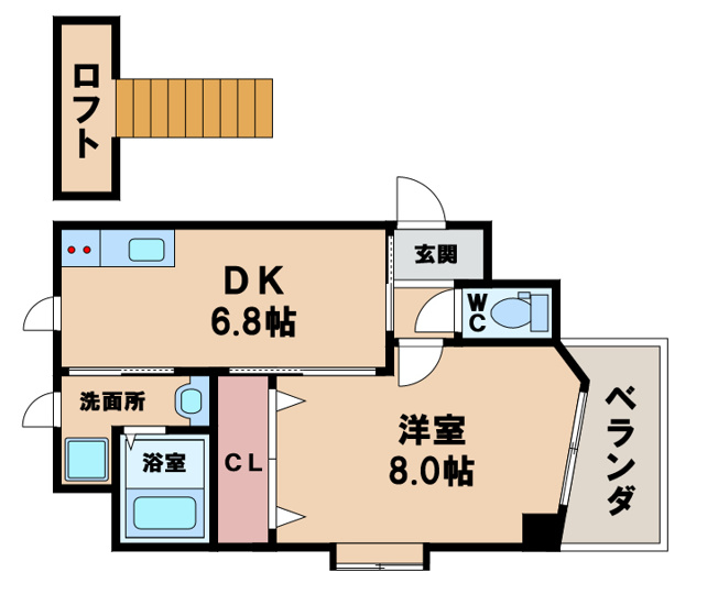 【間取り】 | ブルージュ天王寺