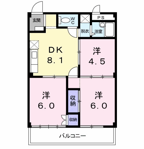 杉本ハイツの間取り