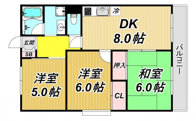シティハイツ立花２の間取り