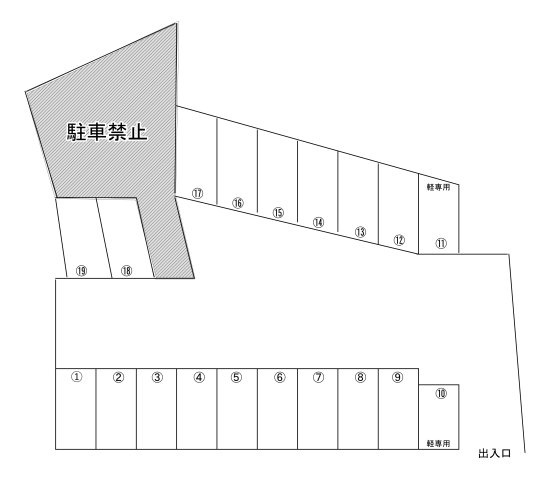 チュラ琉球パーキングの区画図