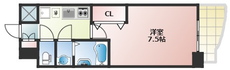 東大阪市三ノ瀬１丁目の賃貸マンションの間取り
