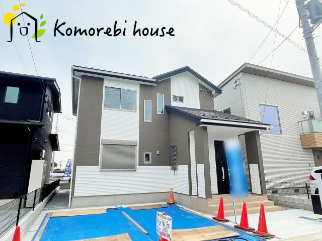 鴻巣市箕田字富士山　新築一戸建て　03の外観|現地（2024年4月11日撮影）