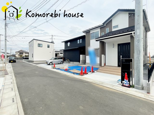 鴻巣市箕田字富士山　新築一戸建て　03の前面道路含む現地写真|現地（2024年4月11日撮影）