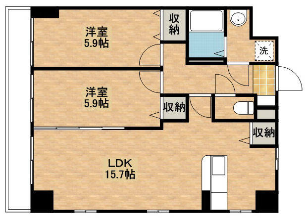 【間取り】 | ソレイユ御蔵町