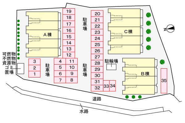 サン・ジュネスＡ　　 刈谷市近郊の賃貸はクラスホーム刈谷店の駐車場