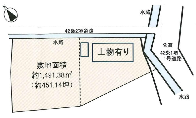日の出町♪敷地約423坪！ゆとりの7LDK中古戸建の区画図
