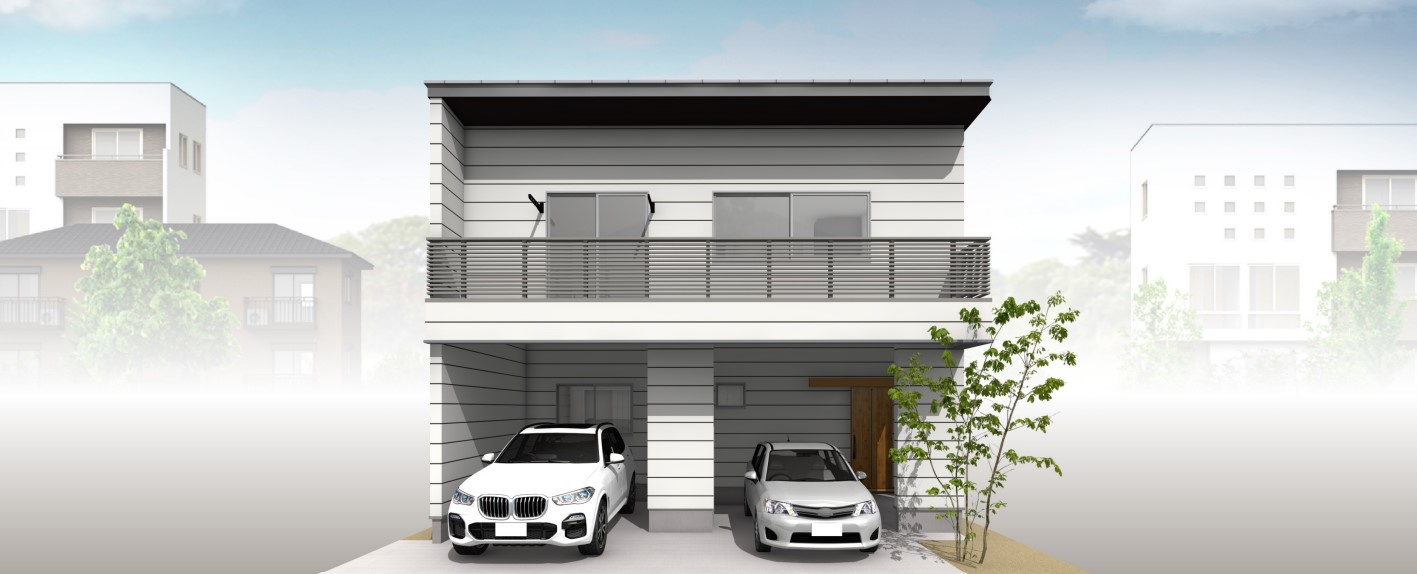 東区中山5丁目　2号棟　新築戸建の外観パース