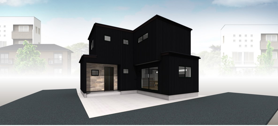 東区中山5丁目　3号棟　新築戸建の外観パース