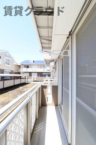ヴェルメゾンおゆみ野Ａのバルコニー|洗濯物もよく乾きそうな、陽当たり良好なバルコニーです！