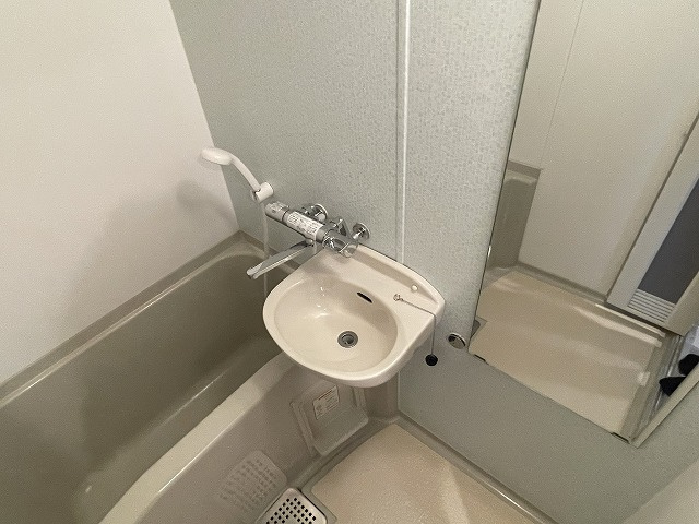 【洗面所】 | ピュアドミトリーシミズ | 浴室内の洗面スペースです