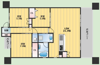 【間取り】 | ローレルコート豊中
