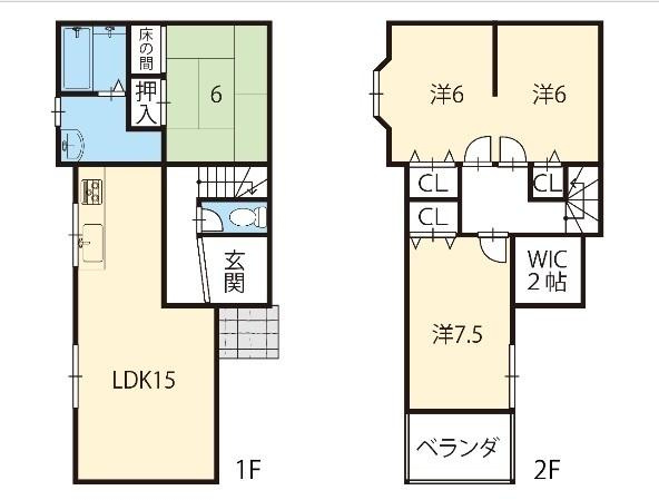 岩出市山　中古戸建の間取り