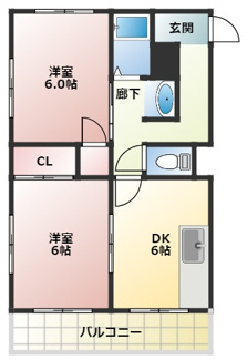 【間取り】 | 昭郷ツインハイツA棟