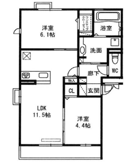 【間取り】 | エヴァンタイユ羽衣B棟