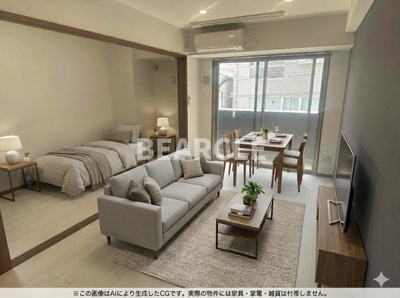 【居間・リビング】 | THE　RESIDENCE二条駅前 | ゆったりとしたリビングです