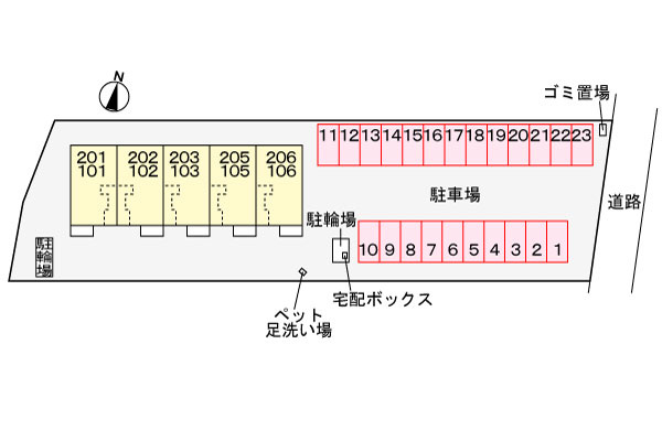 ファミールやまとの区画図