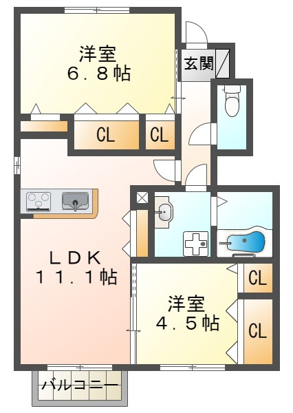 セジュール加佐の間取り|セジュール加佐