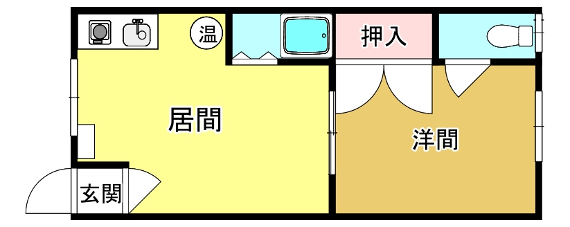 平成ハイツ１号棟の間取り