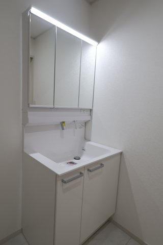 《仲介手数料無料》浦和区大東２丁目11-44新築一戸建ていろどりアイタウンの独立洗面台|撮影日 2025年10月16日 13:30 曇り