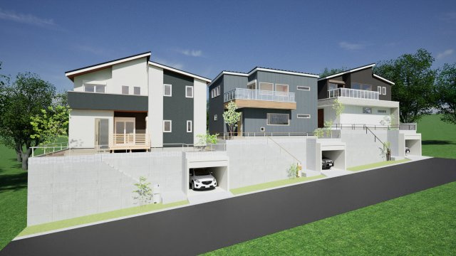 大津市和邇春日３丁目の売地の完成予想図|外観の完成予想図です