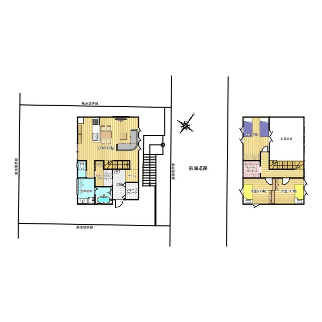 大津市和邇春日3丁目の土地図＋建物プラン例|参考プラン！！建物：98.14㎡（29.69坪）16,329,500円～