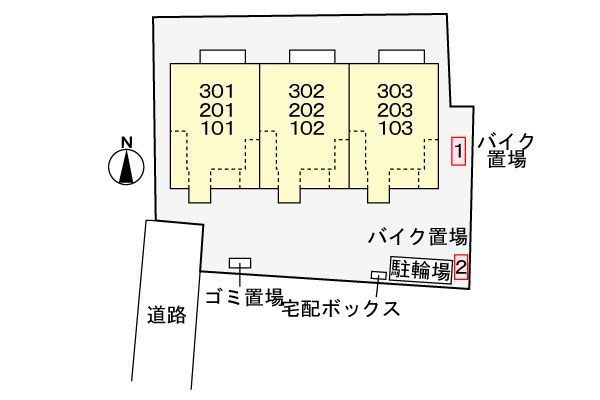 Ｍ・アーバンヒルズ府中の駐車場