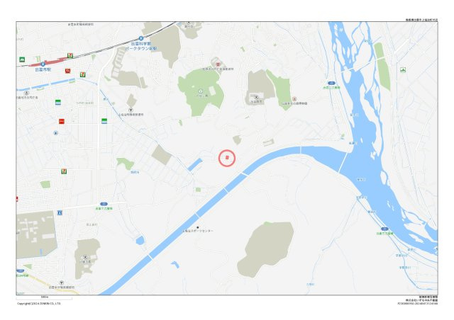 上塩冶町　売土地　約236坪　建築条件なしの地図