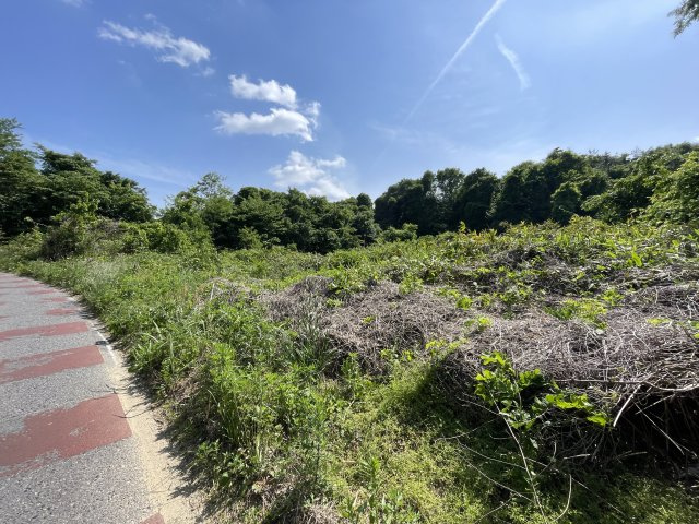 郡山市阿久津町字石橋　土地　資材置き場用地の前面道路含む現地写真