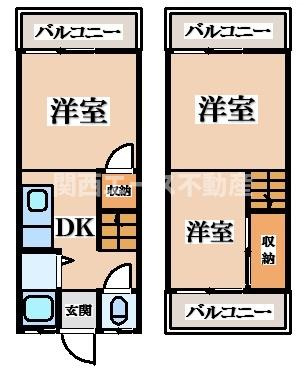 【間取り】 | 北条６丁目貸家