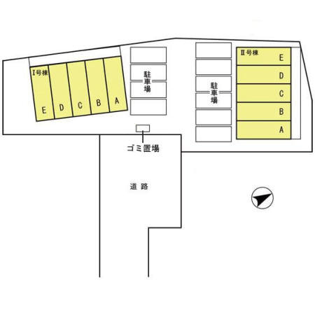 アバンティ江俣 Ⅱの区画図