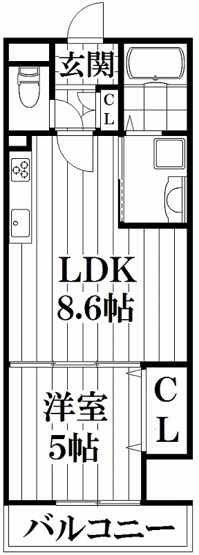 【間取り】 | ラモーナ諸福Ⅱ