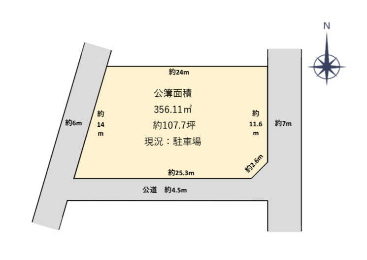 四日市市楠町南川 売土地 の区画図