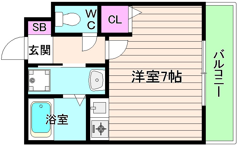 大阪市都島区都島南通１丁目の賃貸マンションの間取り