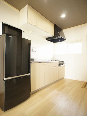 【キッチン】 | メゾン・ド・シアン | 冷蔵庫・洗濯機・電子レンジ・ガスコンロ付です♪